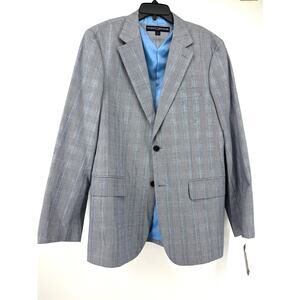 Tommy Hilfiger Men's Cotton Suit Jacket NWT Single Breasted (42RR) Gray‎ Check